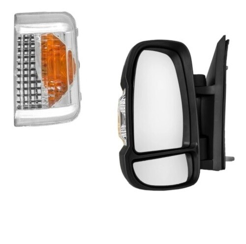 Left Side Mirror Fiat Ducato 2014- With Yellow Indicator 10-Pin Connector
