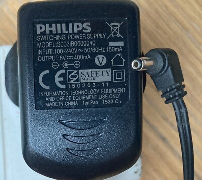 6V Philips D160 D165 Schnurloses Telefon Akku Ladegerät Netzteil Netzteil