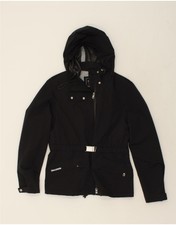 Geox Womens Hooded Rain Jacket Uk 12 Medium Black Bt54