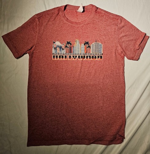 Hollywood T-shirt L 53% Cotton 47% Polyester Los Angeles LA Short Sleeve Cali - Picture 2 of 5
