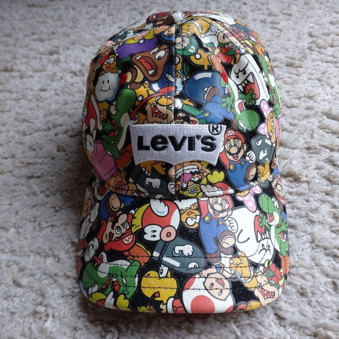 スーパーマリオキャップ希少 リーバイスコラボ 任天堂 Nintendo Levi's Super Mario Nintendo Printed Baseball Cap All-over pattern