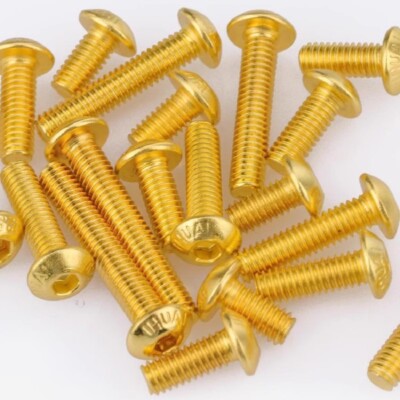 M2 M2.5 M3 M4 M5 Metric Linsenkopfschrauben Innensechskant Schrauben Gold 12.9