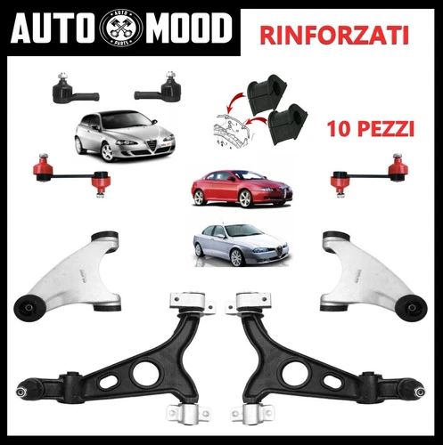 FRONT ARM KIT Alfa Romeo 147 156 GT REINFORCED SUSPENSION 8 PIECES