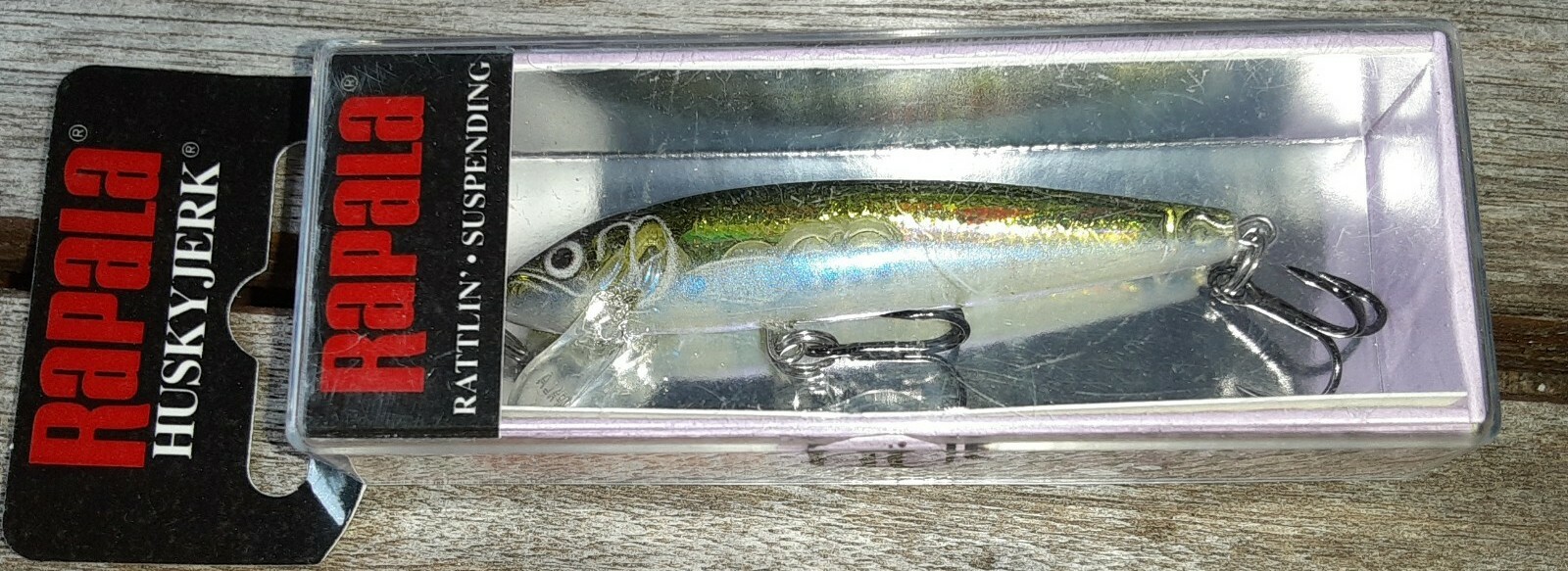 Lot Vintage : Boîte Vide Rapala Husky Jerk HJ14S Pour Leurre De Pêche Freshwater