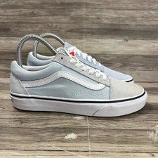 Vans Old Skool Sneakers Womens 7 Baby Blue Suede Skateboard Athletic Shoes