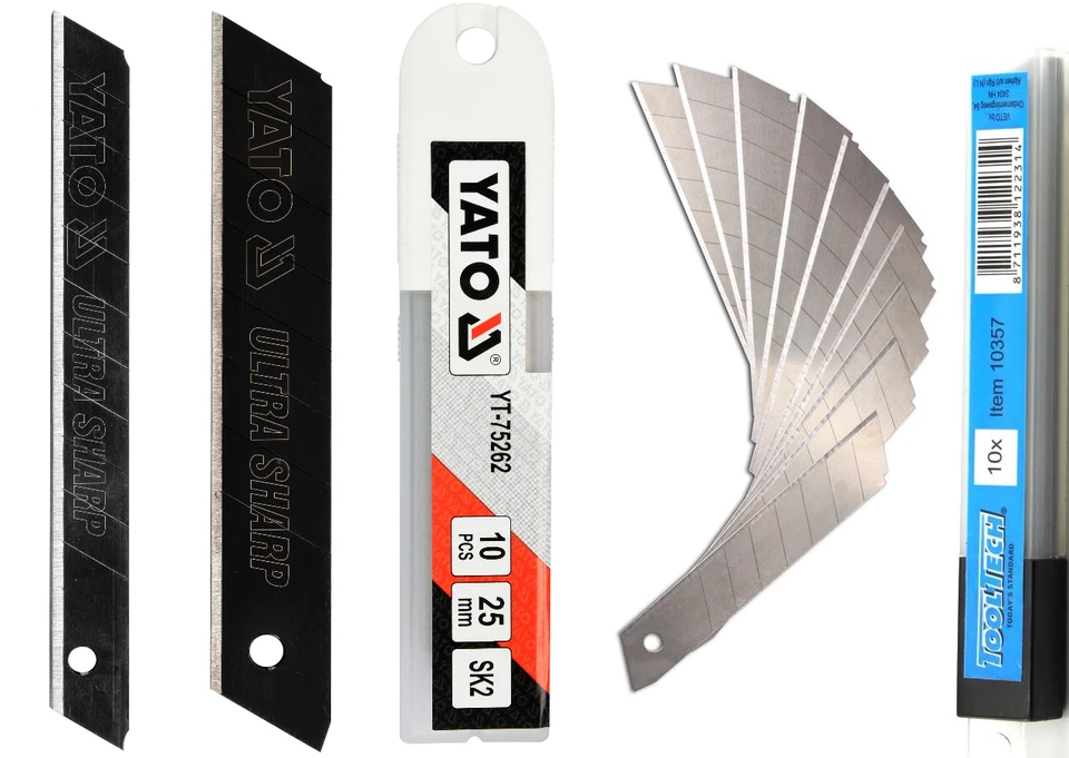 Profi Cuttermesserklingen 9/18/25 mm 0,4 0,5 Abbrechklingen Cuttermesser Ersatz