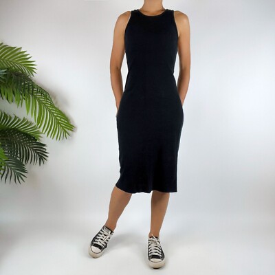 Vintage Y2K Black Indie Soft Grunge Casual Baddie Wife Beater Dress / Size:  L | eBay