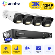 ANNKE 12MP 8CH NVR 5MP POE Security Camera System 3K Outdoor AI Color Night 2TB
