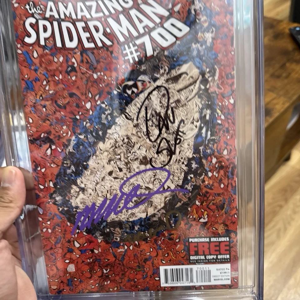 Amazing Spider-Man, #700 signed Dan Slott, Humberto Ramos, Edgar Delgado CGC 9.2 - Image 2 of 4