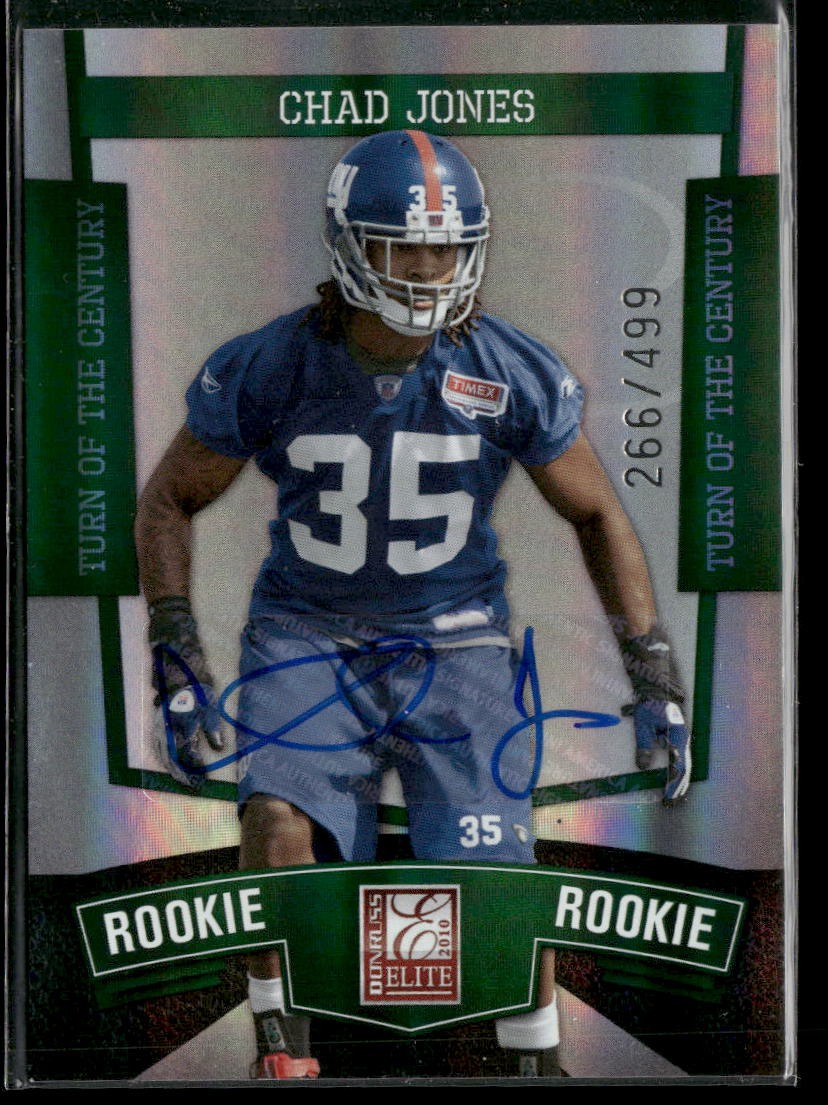 2010 Donruss Elite 140 Chad Jones Turn OF Century Rookie Auto #/499 Giants R03