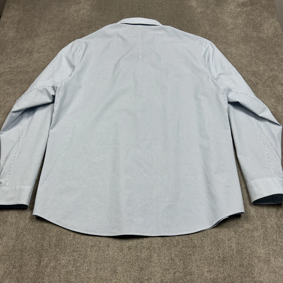 Nueva Camisa Lululemon Venture Para Hombres 2XL Abotonada Blanca Azul Manga Larga Informal Foto 4 de 4
