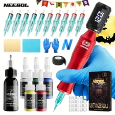 Complete Wireless Tattoo Kit Tattoo Machine with Power Supply Halloween Gift