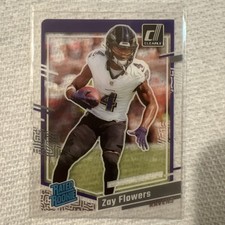 Panini Clearly Donruss 2023 Zay Flowers Rated Rookie #92 Baltimore Ravens