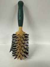 Natural wood Spiral 3" Round Hairbrush with Boar Bristles for Healthy Styling