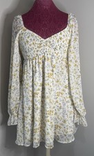 Thirty Thirty LA Yellow Floral Dress Love Shack Cottagecore Vibes Large