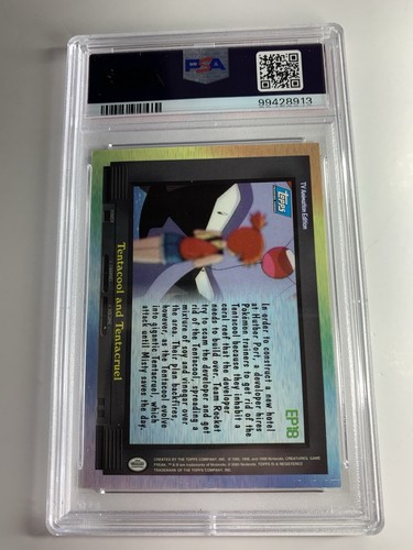 Topps Pokemon #EP18 2000 Tentacool y Tentacruel Rainbow Foil PSA 6 EX-MT - Imagen 2 de 2