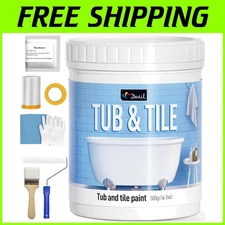 White Tile Refinishing Kit - Low Odor, 25-30sq.ft, 16.5oz