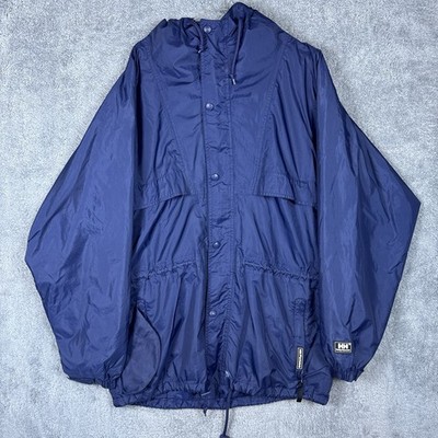 Helly Hansen Windbreaker Mens Medium Rain Jacket Tech Hooded Packable Full Zip