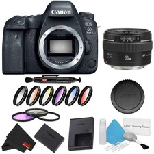 Canon EOS 6D Mark II DSLR Camera Body Only 9 Piece Filter Bundle  Canon EF