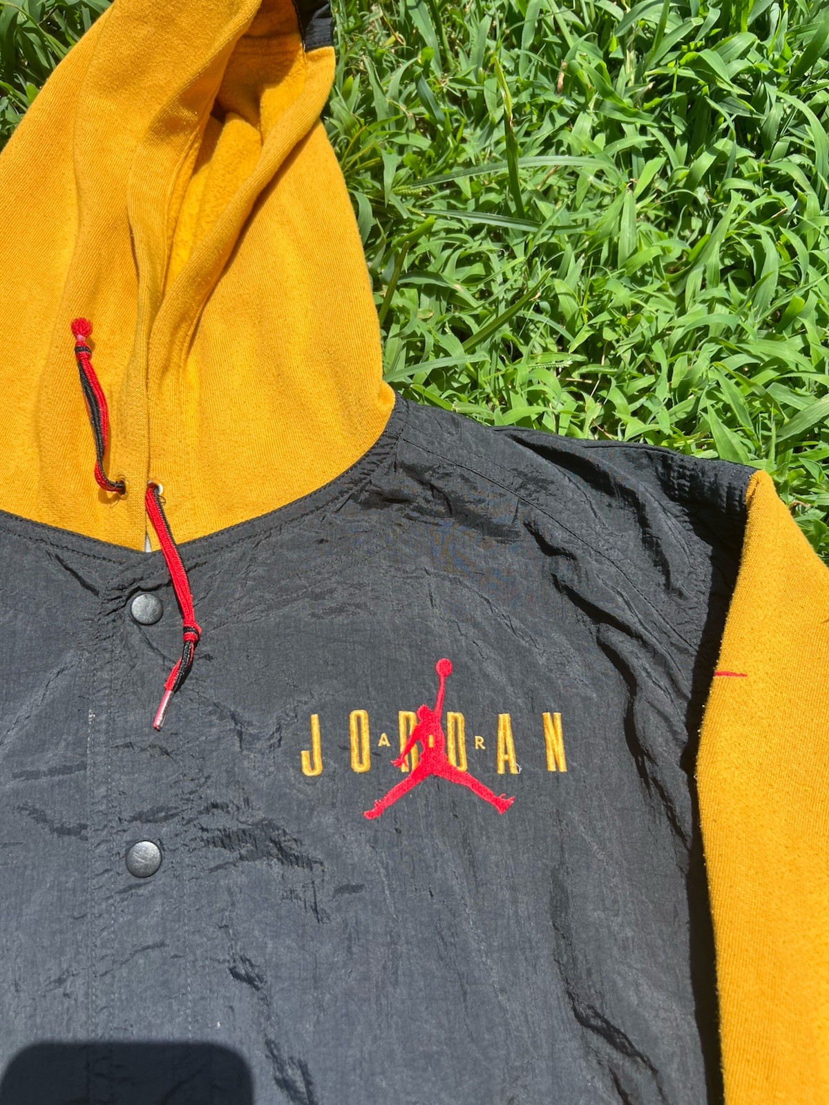 SACAI X NIKE Giacca con cappuccio Nike Air Jordan vintage con bottoni ragazzo 10 12 (M)