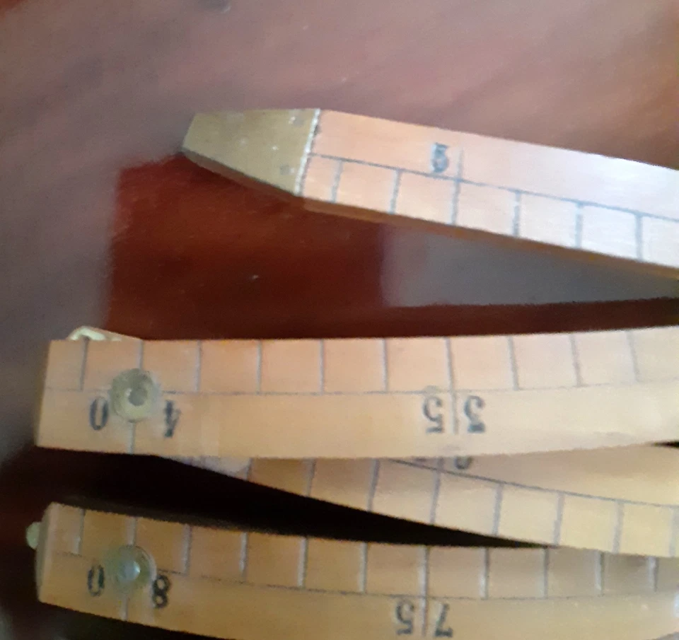 ART POPULAIRE RARE & SUPERBE ANCIEN "METRE" PLIANT DOUBLE FACE 7 Brins = 1.40 M - Photo 3/4