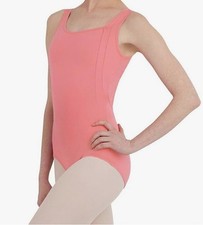 NWT Capezio TB202W Medium Adult Flamingo Color Mod Tank Ballet Dance Leotard
