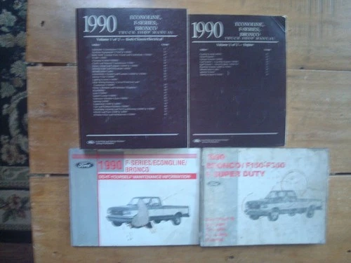 1990 Ford Econoline, F-Series, Bronco Truck Shop Manuals (4)