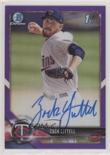 2018 Bowman Chrome Prospect Purple Refractor /250 Zack Littell #CPA-ZL Auto 7qg