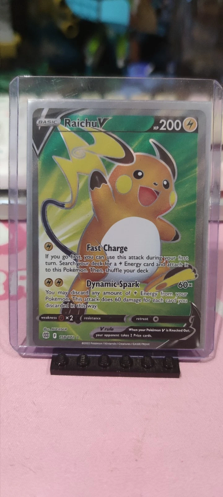 Pokemon TCG Brilliant Stars Raichu v Full Art Card 158/172 NM Rare