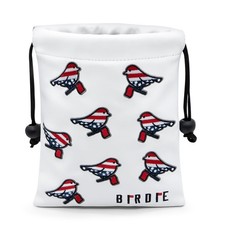 Golf Valuables Pouch Leather Tee Pouch with Drawstring Closure Balls Tees Han...