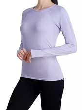 Gaiam Warrior Seamless Long-Sleeve Tee - Size L - Languid Lavender - NWT