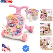 3 in 1 Baby Walker and Activity Center for Girl, Learning to Walk, Sit to Sta...