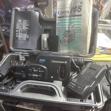 Canon Canovision 8 E65 E65A 8mm Video Camcorder w/ Case Batteries Cords Manual