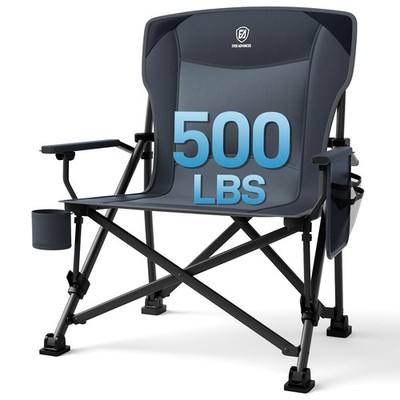 EVER ADVANCED Oversized Folding Camping Chair, for Adults Heavy Duty Lawn Chair