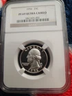 1956 PROOF WASHINGTON SILVER QUARTER Ultra Cameo  NGC PF 69    NO SPOTS