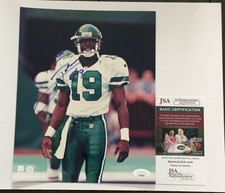 NY JETS KEYSHAWN JOHNSON HAND SIGNED AUTOGRAPHED 8X10 PHOTO JSA COA