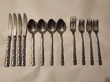 WALLACE - SPIRAL Stainless Flatware - Lot Of 12
