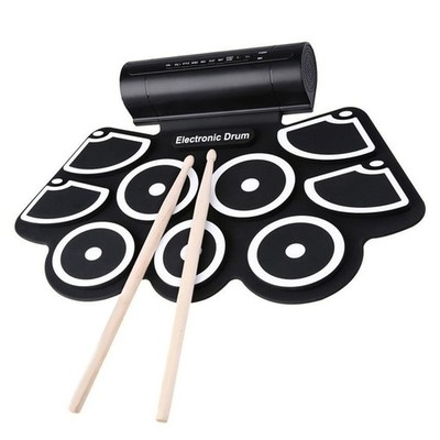 USB MIDI Electronic Roll Up Drum Set Silikon Ohrpolster mit Ständer