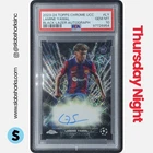 2023 TOPPS CHROME UEFA CLUB COMPETITIONS LAMINE YAMAL BLACK LAZER AUTO RC PSA 10