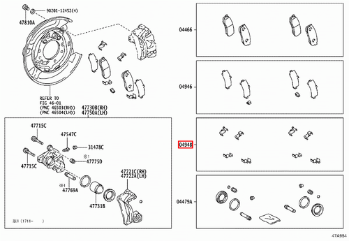 Genuine LandCruiser 105 80 79 Series HZJ FZJ HDJ FJ VDJ Rear Brake Disc Clip Set - Picture 20 of 20