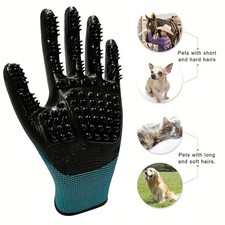 Gentle Pet Grooming Gloves Soft Textured Design for Cats Dogs Horses AA