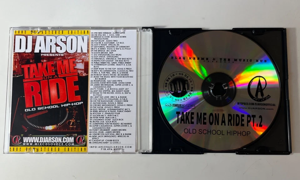 DJ ARSON TAKE ME ON A RIDE PART. 2 OLD SCHOOL HIP HOP NYC PROMO MIXTAPE MIX CD Foto 2 de 4