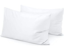 Travel Pillow Case 14x20 Size Set Toddler Travel 14" x 20" - Zipper White Solid
