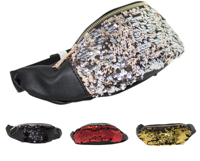 Ladies Bum Bag Glitter Sequin Pouch Travel Festival Waist Belt Wallet E1630 Ladies Bum Bag Glitter Sequin Pouch Travel Festival Waist Belt Wallet E1630