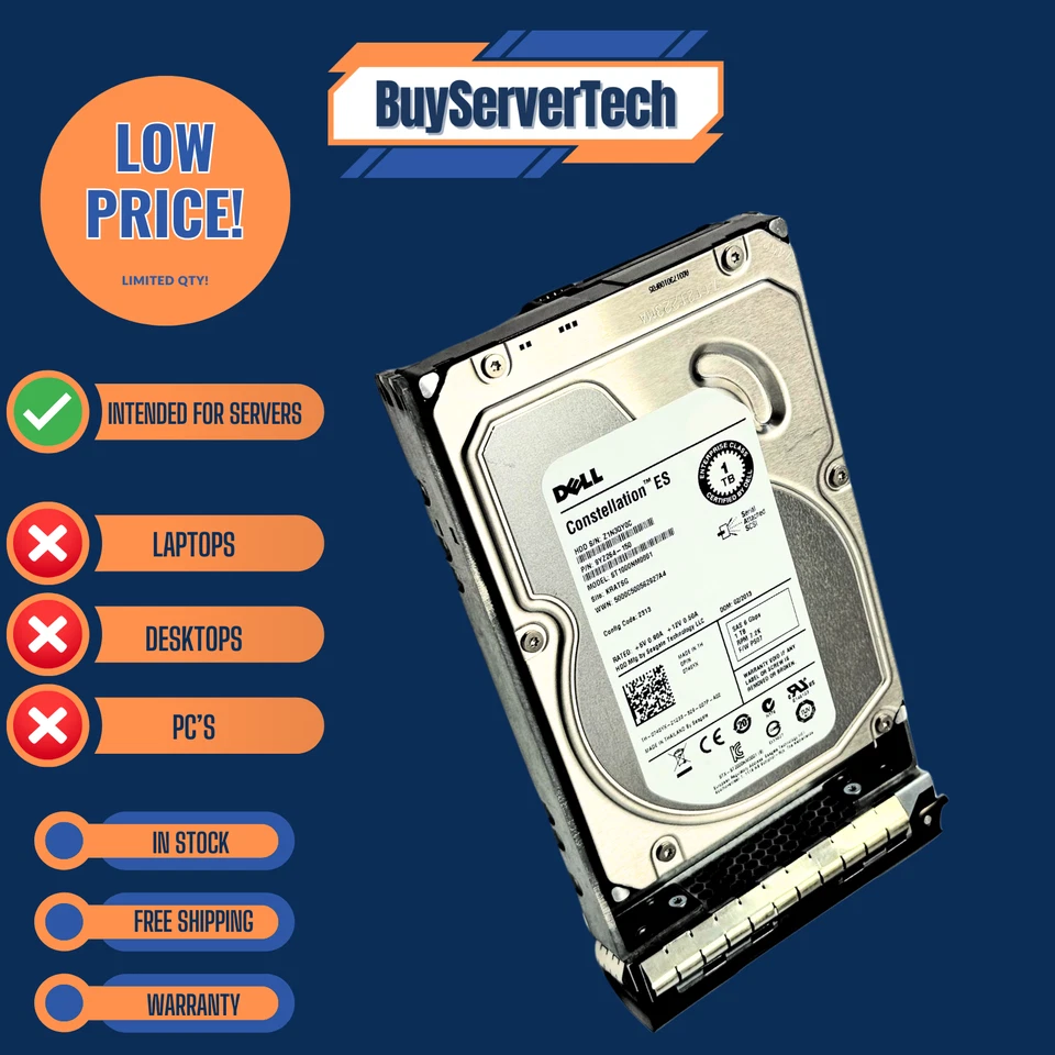 Dell 740YX ST1000NM0001 1TB 7200RPM SAS 6Gbps 3.5" HDD | Zero Hours | 1YR Warran - Image 2 of 4