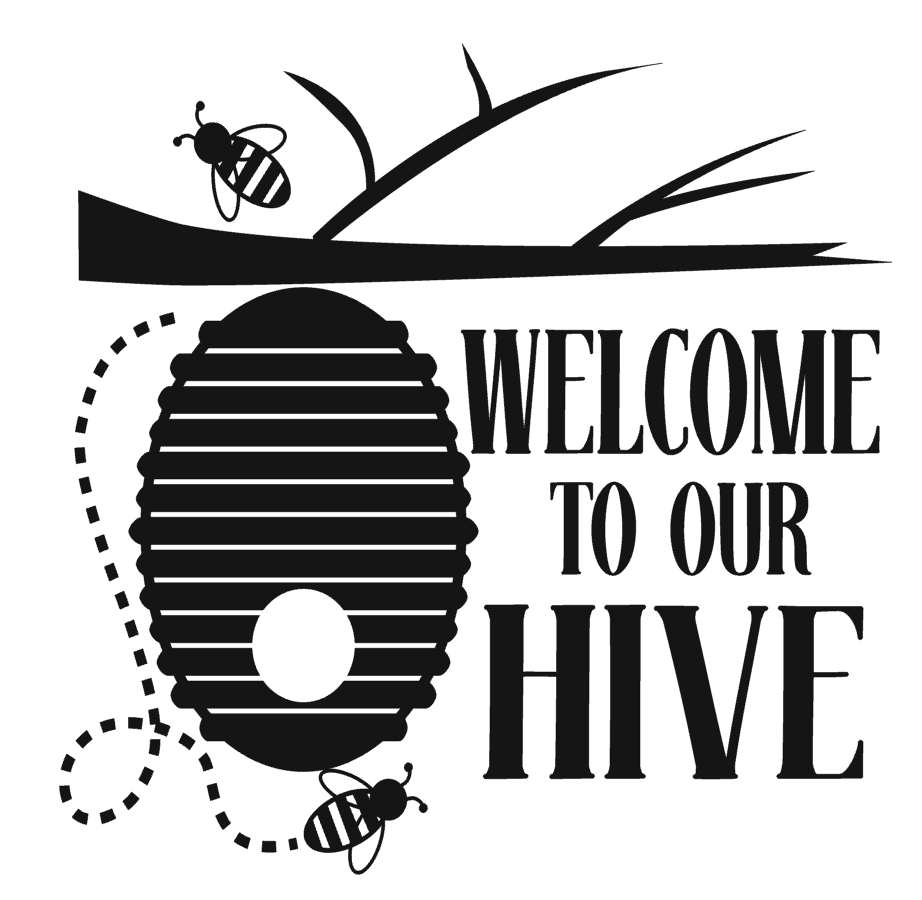 Welcome To Our Hive Bee Vinyl Decal Sticker For Home Door  Wall Decor a2154