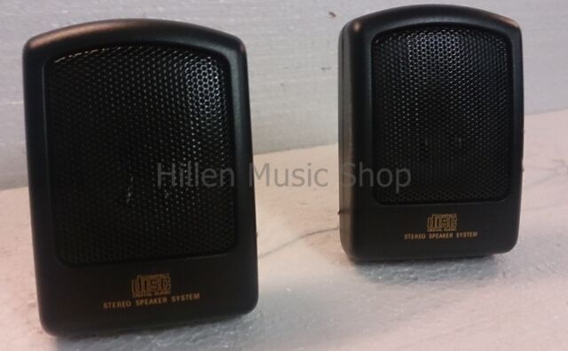 Mini Lautsprecher-Paar nur 11cm hoch bis 5 Meter Lautsprecherkabel inkl. Ständer