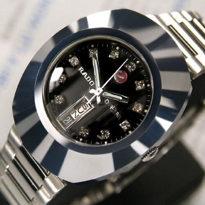 RADO Diastar Black Dial S-Steel Diamond Women's Watch 153.0430.3