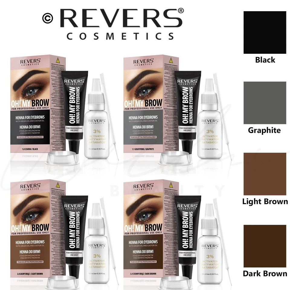 Henna Augenbrauen Wimpern Tönung Dauerhafte Brauenfarbe Farbe Creme Braun Schwarz Full Kit Set