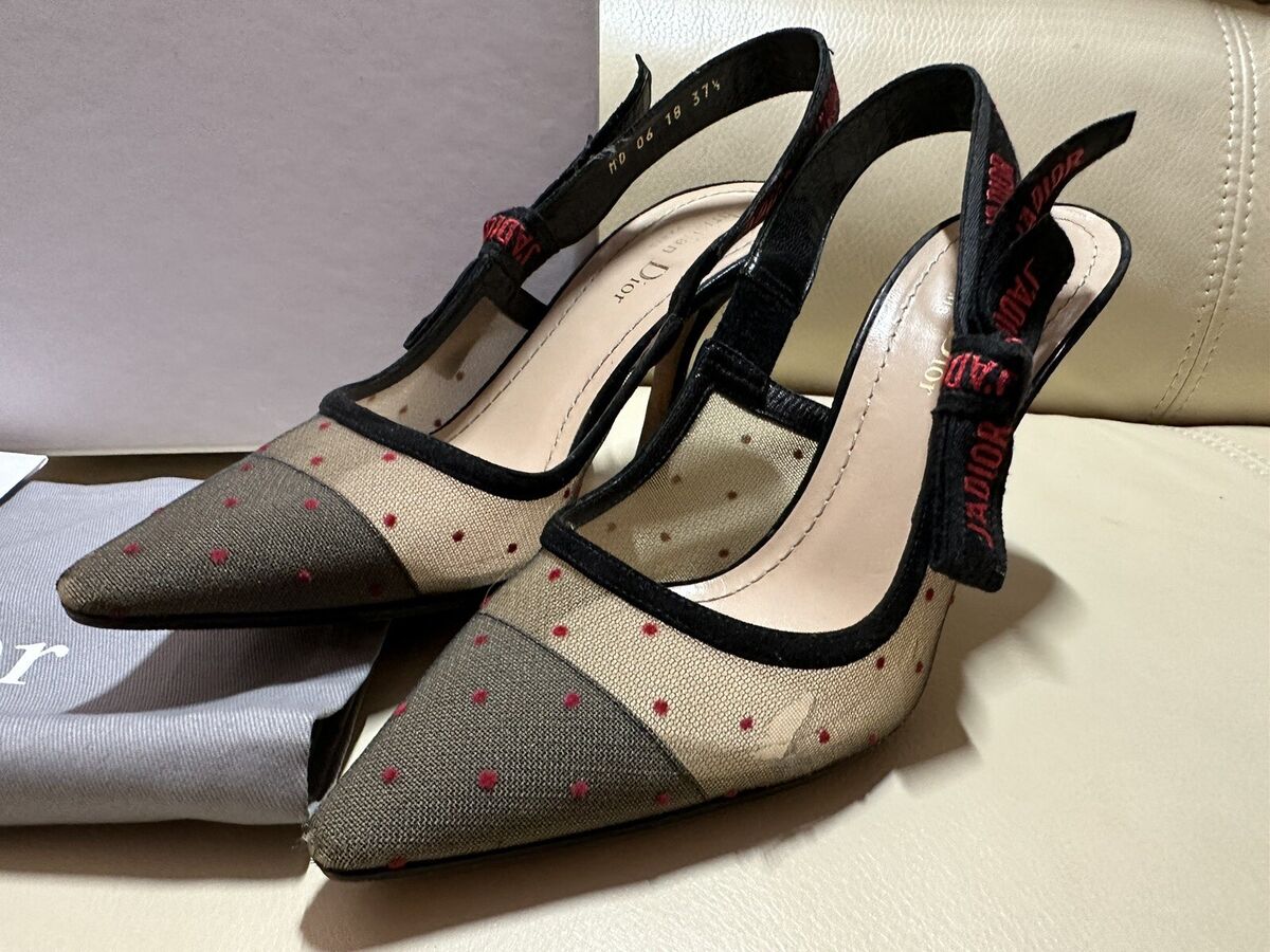 Used Christian Dior J'Adior Red Dot Slingback Pumps Size Used Christian Dior J'Adior Red Dot Slingback Pumps Size
